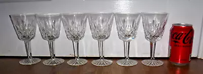Buy 6 X Waterford Lismore Claret Wine Glasses ~ 5 7/8  High ~ Signed ~ Excellent • 75£