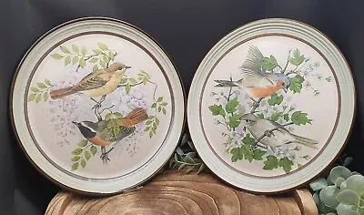 Buy Pair Of Purbeck Pottery Plates  Birds Of The Hedgerow  Redstart & Chaffinch • 15£