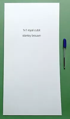Buy Stanley Brouwn, 1999: ' 1x1 Royal Cubit ';  500 Copies (rare!) • 153.27£