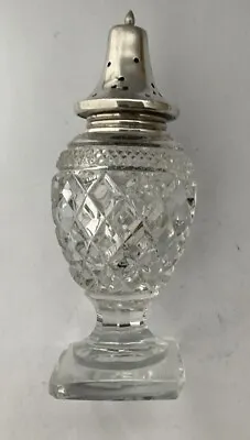 Buy Silver Topped Cut Glass Sugar Shaker. Hallmark London 1936 • 20£