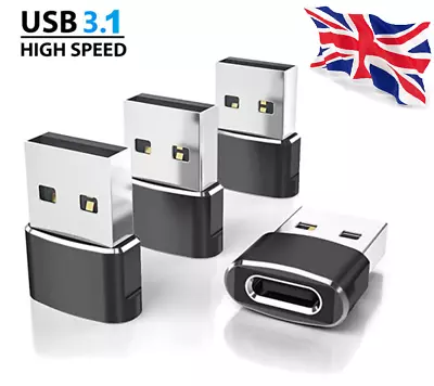Buy USB 3.1 Type C Female To USB A Male Adapter Converter Charger Connector Plug • 1.59£