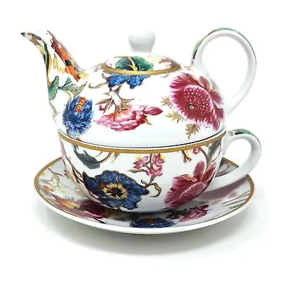 Buy Tea For One Cup Mug Saucer Teapot Set Floral Anthina William Morris Gift Boxed • 14.55£