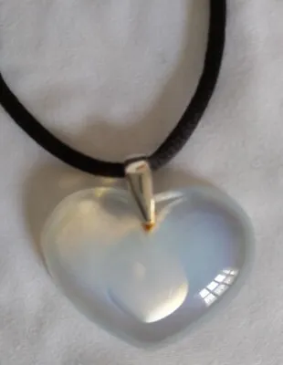 Buy Lalique Opalescent Pendant - Heart-within-a-Heart In Original Box • 170£
