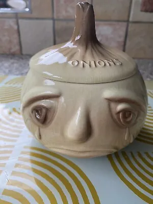 Buy Vintage | Sylvac Onion Face Pot Number 4756 | Facepot With Original Label • 12.50£