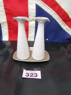 Buy Vintage Poole Pottery Twintone Mushroom Oil/vinegar Set With Matching Tray (323) • 5.99£