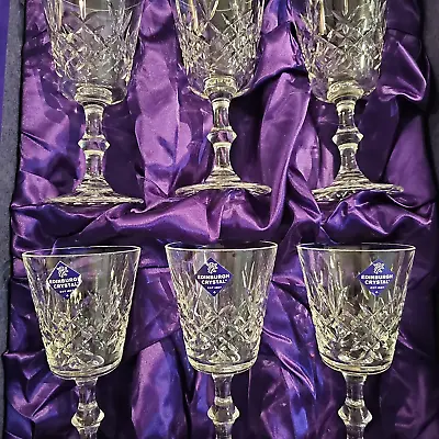 Buy Edinburgh Crystal Lomond Pattern Set Of 6 Wine Glasses 175ml, Boxed • 99.99£