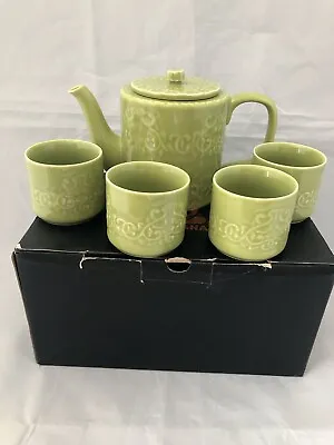 Buy New IOB TEAVANA Fine Porcelain China Rohan Teapot Set Green 18oz • 51.82£