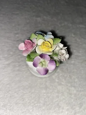 Buy Royal Doulton England Mixed Flower Basket Pot Roses Bone China 2 Inches  • 18.14£