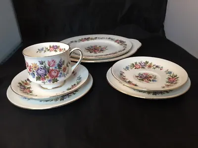 Buy Paragon Fine Bone China Made In England Lavinia Cup Saucers Plates Sandwich Trio • 47£