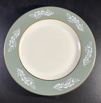 Buy Tea/ Cake / Dessert/ Side Plate Lord Nelson Pottery Sage Green/ White Leaf. • 8£