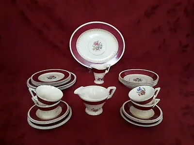 Buy Vintage 25pc British Fine China Dining Set. Burleigh Wear B&L Ltd. Zenith • 287.71£