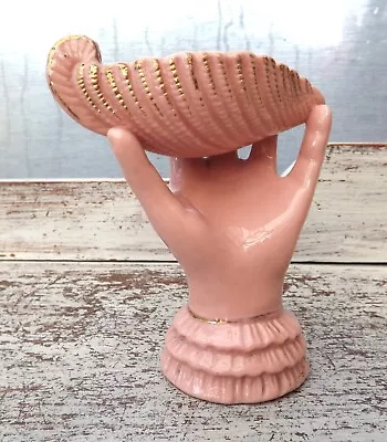 Buy Antique Victorian Pink Porcelain Hand Holding A Shell • 18£