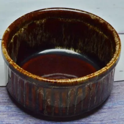 Buy Fosters Pottery Small Dish Ramekin Souffle Brown Drip Glaze 4.5 Inch Vintage • 7.20£
