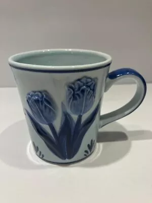 Buy Delfts Blue 3D Tulips Hand Painted Holland Ceramic Coffee Tea Cup Mug 463 • 14.23£