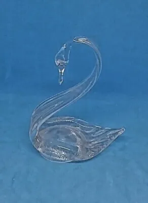 Buy Vintage Heron Glass Swan Small Trinket Dish Ornament Y229 • 16.95£