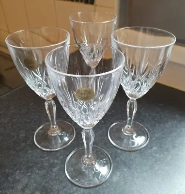 Buy 4 Capri Crystal Wine Glasses Lovely Condition Made In Italy Heavy Glass Stickers • 15.99£