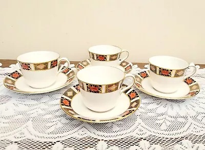 Buy Royal Crown Derby Old Imari Border Set 4 Cups And Saucers A1314 • 140£