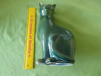 Buy A Large Green Coloured Cat Ornament From Poole Pottery • 11.05£