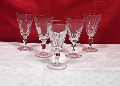 Buy Lot Of 5 Glasses Wine 125 MM Crystal Carved Of Baccarat - Service Carcassonne • 137.28£