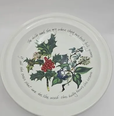 Buy Portmeirion Holly And The Ivy Round Shallow Rimmed  Bowl Christmas 8½   • 15£