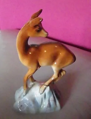 Buy Rare Vintage Beswick Figure - Deer On Rock - Model Number 696 - Perfect !! • 95£