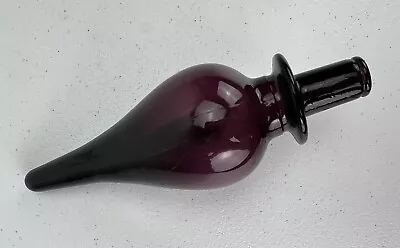Buy Vintage 7 3/4” Inch Empoli Amethyst Genie Glass Bottle Decanter Stopper • 94.95£