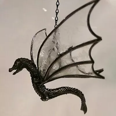 Buy Colored Stained Glass Window Hangings Suncatcher Dragon Craft Window Decor Home* • 7.89£