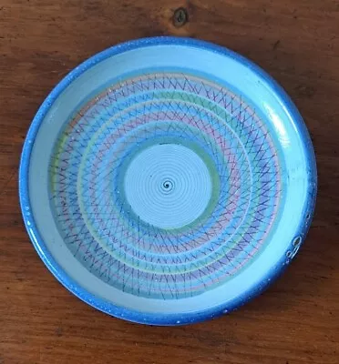 Buy Vintage Rye Pottery Geometric Sgraffito Plate • 18£