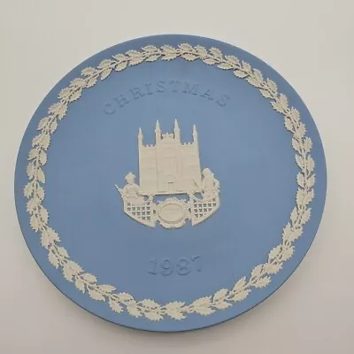 Buy Wedgwood Blue Jasperware Decorative Christmas Plate 1987 GUILDHALL LONDON PLATE • 12.99£