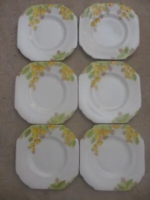 Buy Six Colourful Art Deco Grafton Plates - Made In England • 24.99£