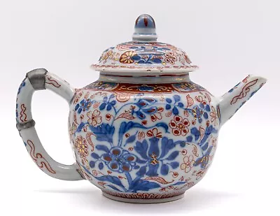 Buy Export Chinese Porcelain Imari Blue White Teapot Lotus Qing Kangxi (1662-1722) • 350£