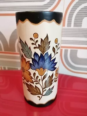 Buy Gouda Pottery Holland Floral 1930s Art Nouveau Vase Vintage Floral Multicolour • 8.99£