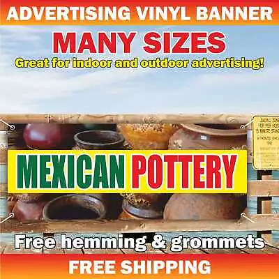 Buy MEXICAN POTTERY Advertising Banner Vinyl Mesh Sign Dishes Pots Authentic • 96£