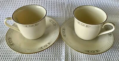 Buy LENOX Metropolitan Collection Porcelain China Tea Cup & Saucer Set Of 2 • 12.46£