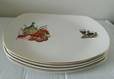 Buy 4 VINTAGE 'HARRY HANCOCK' DINNER PLATES C1960s/70s ~ A RARE OPPORTUNITY TO BUY • 65£