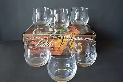 Buy Vintage Czechoslovakia Bohemia Crystal Whiskey Spirits Set Of Six Glasses  • 47.25£