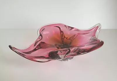 Buy  Vintage Czech Chribska Art Glass Bowl MCM • 21.90£