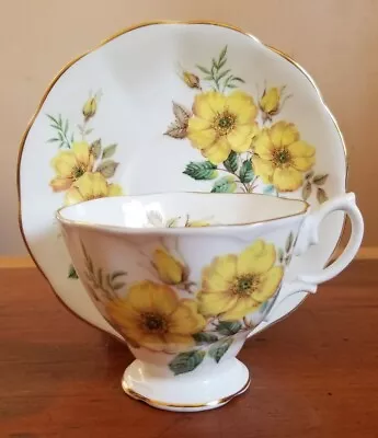 Buy Vtg Royal Albert Yellow Roses Tea Cup & Saucer Set Engand Bone China 1950s  • 19.29£
