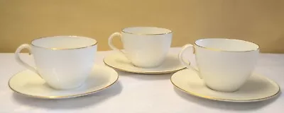 Buy 3 X Royal Worcester Snow Z2699 Coffee Cups & Saucers  • 15£