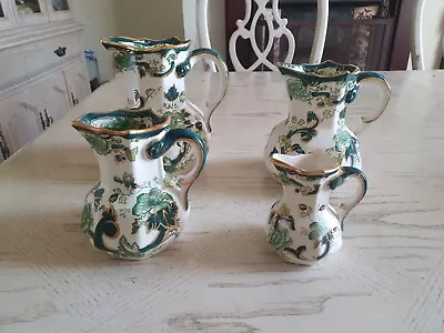 Buy Masons Ironstone Green Chartreuse Set Of 4 Jug Excellent Condition • 50£
