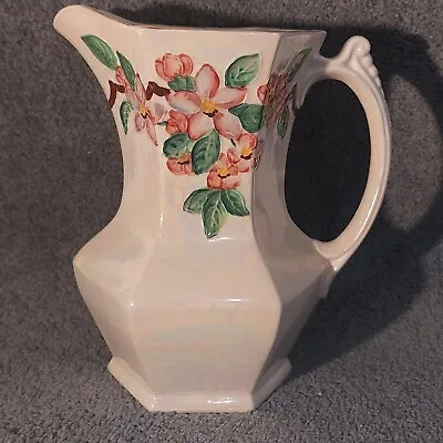 Buy Vintage 1950s Maling Pottery Jug Vase 'Apple Blossom' Pattern Made For Rington's • 8£