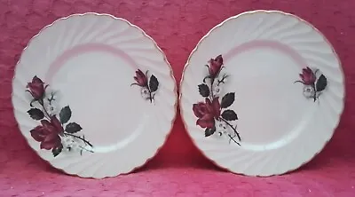 Buy Vintage Old Foley China James Kent Ltd Red Rose  2 X Side Plates • 8.95£