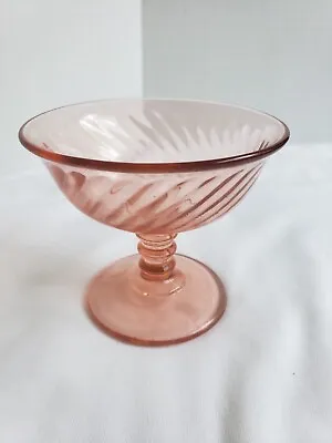 Buy Imperial Glass Vintage Optic Imperial Pink Depression Glass, Sherbert Glass #SH1 • 2.80£