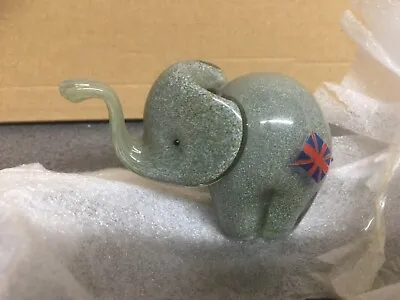 Buy LANGHAM GLASS CRYSTAL HAND-MADE SMALL ELEPHANT FIGURE BRAND NEW / BOXED Signed • 38.95£