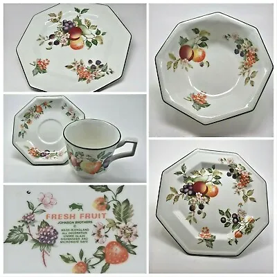 Buy Johnson Brothers FRESH FRUIT Dinnerware England Porcelain Octagonal Collection • 10.42£