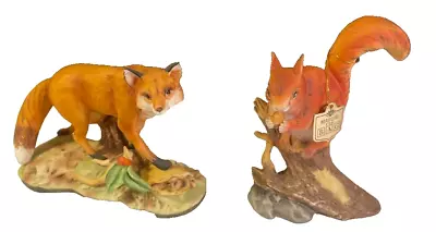 Buy Set Of 2 Vintage Maruri Porcelain Figures, Fox, Squirrel, Decorative • 19.99£