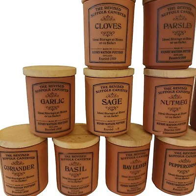 Buy Set Of 12 The Revised Suffolk Canister Spice Jars Henry Watson Pottery • 50.99£
