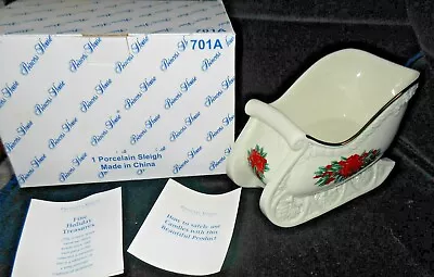 Buy Princess House Porcelain Sleigh With Holly Design- Item # 701A With Original Box • 18.33£