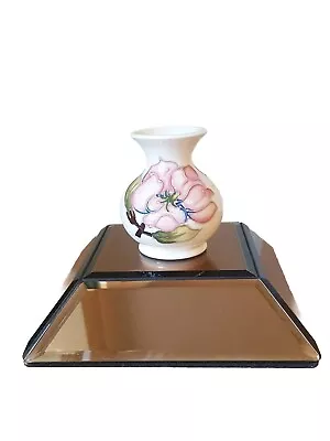 Buy Moorcroft Art Pottery Cream And Pink Magnolia Design Small Vase 9.5cm • 50£