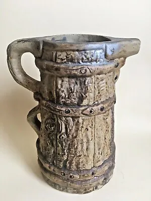 Buy Vintage English Moira Hillstonia Pottery Jug Vase Large 29cm Tall 18cm Wide VGC • 5.95£